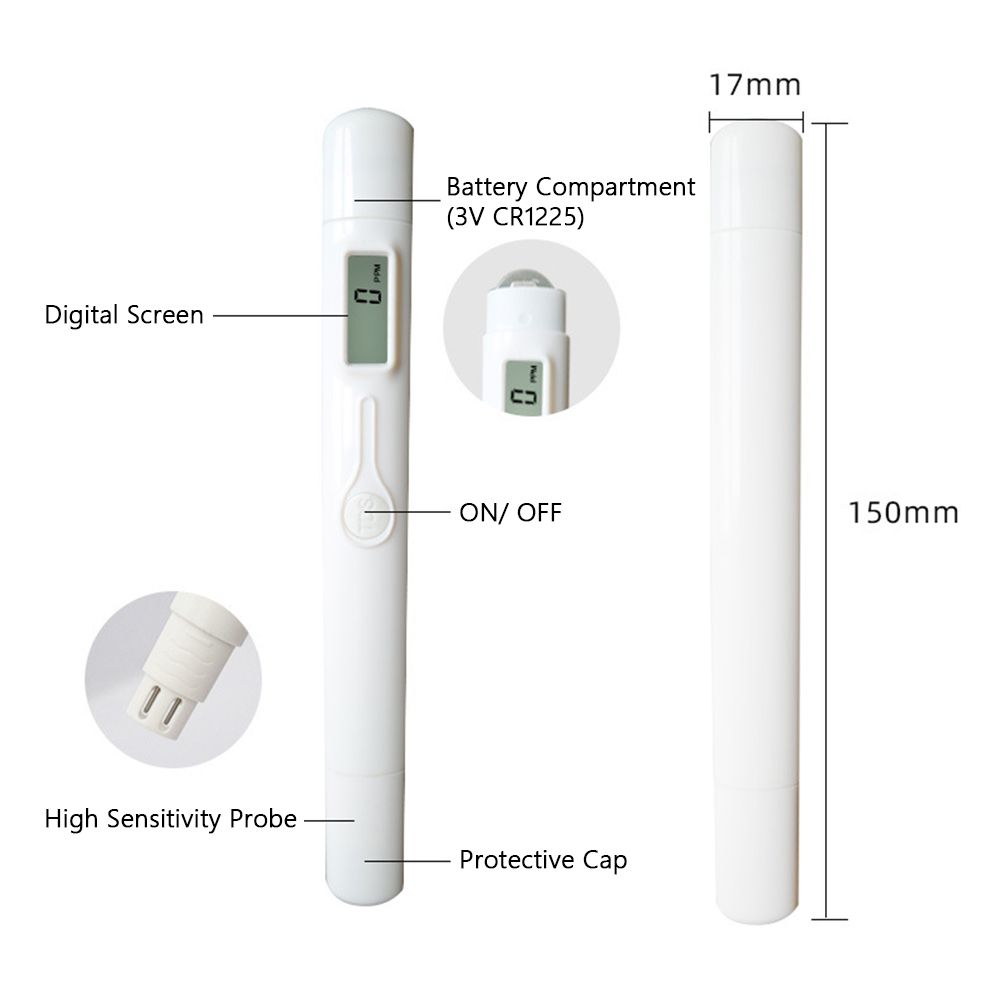 Digital TDS Meter Water Quality Tester Pen 0-9990PPM Mini