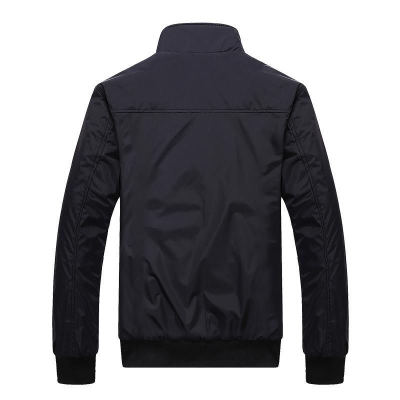 Men's Jackets Stand Collar Baseball Jackets Black