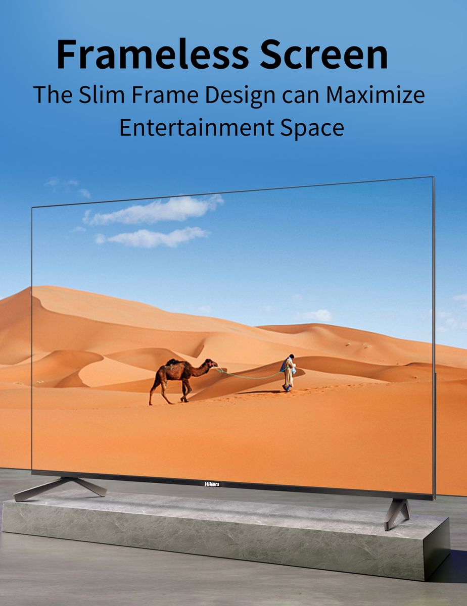 55'' Inch Frameless Android Smart 4K LED TV-Black+WALLMOUNT