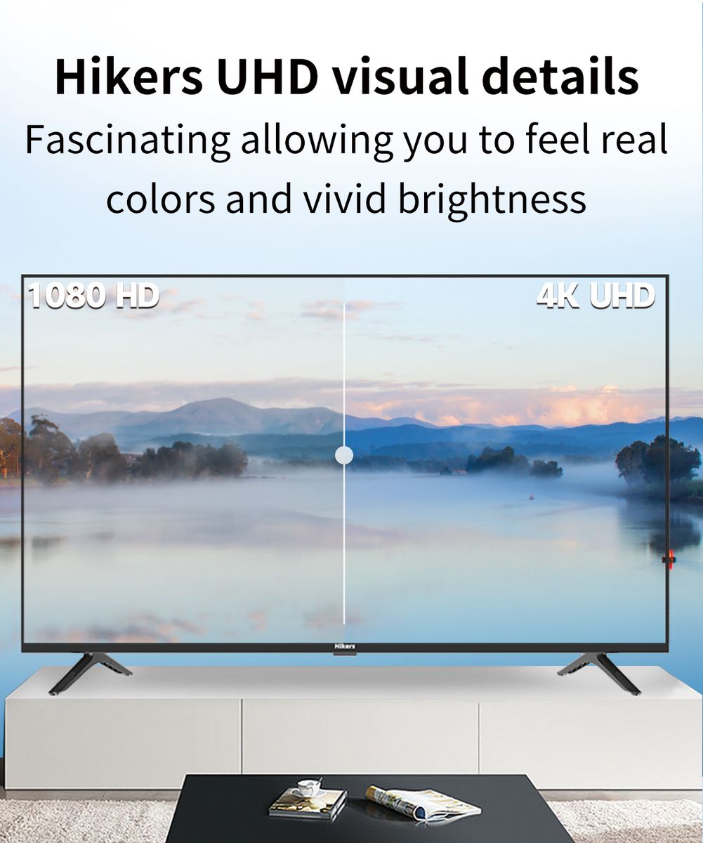 55'' Inch Frameless Android Smart 4K LED TV-Black+WALLMOUNT