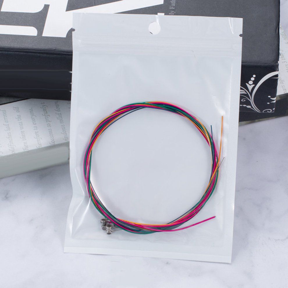 6 Pie Es Guitar Strings For Folk A Ousti  Guitar Sturdy Guitar Strings-colorful-7cm