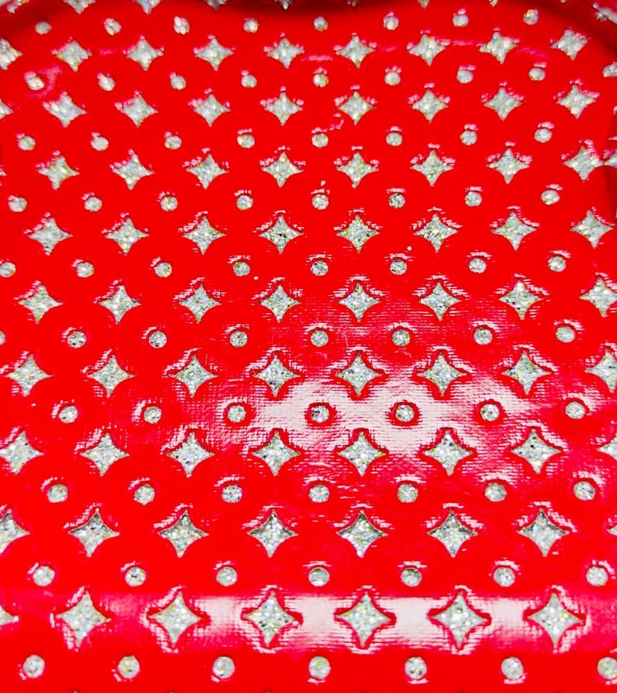 25 X 11cm One Step Diamond Crystalline Red Classic Design Jewelry Cosmetics Organizer Case Storage Box With Security Lock