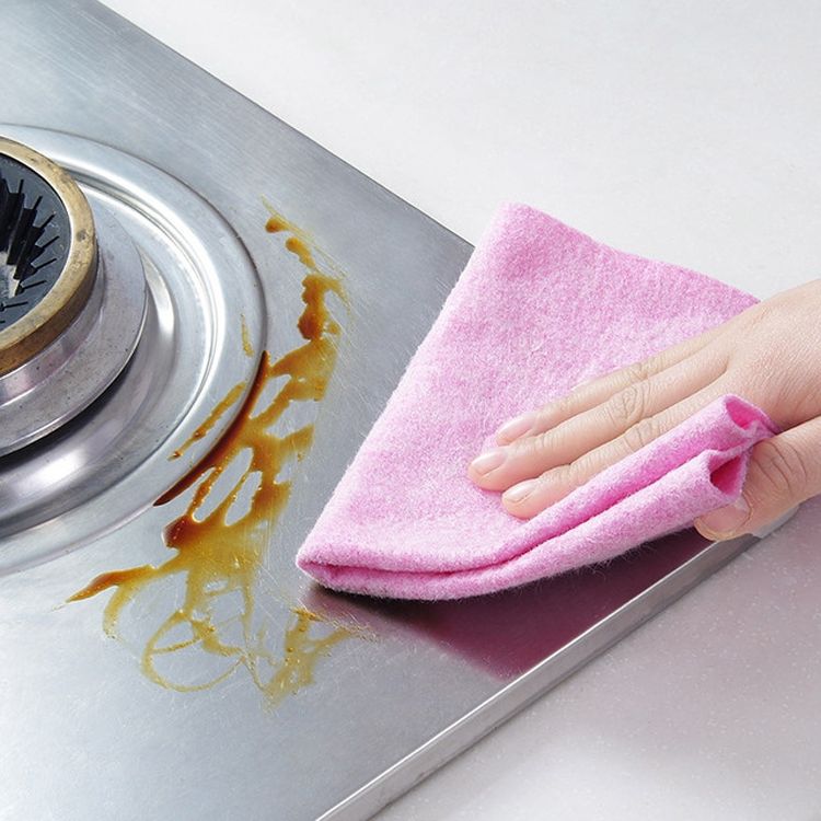 10 PCS Coconut Shell Rags Household Lint-free Thickening Water-absorbent Non-stick Oil Dishwashing Cleaning Cloth, Size:30x30cm