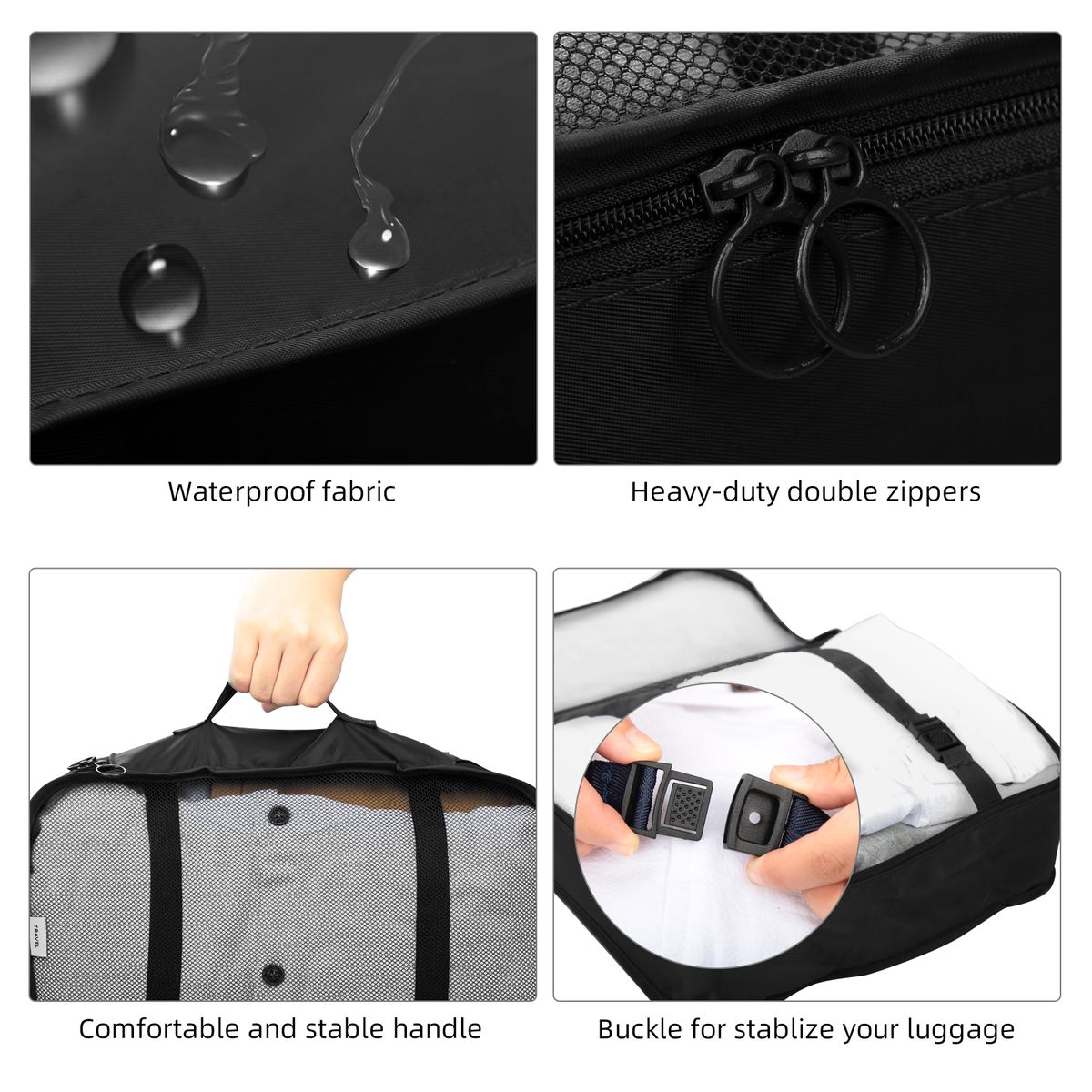 7PCS Packing Cubes Travel Packing Bags Luggage Organizers