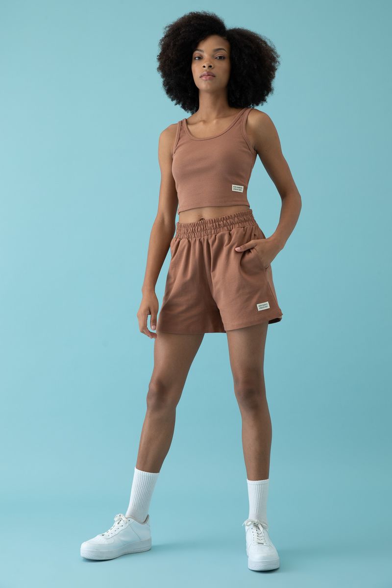 Woman - Slim Fit Short-Brown