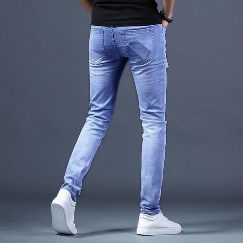 Quality Non Fade  Wash Sky Blue Jean For Men
