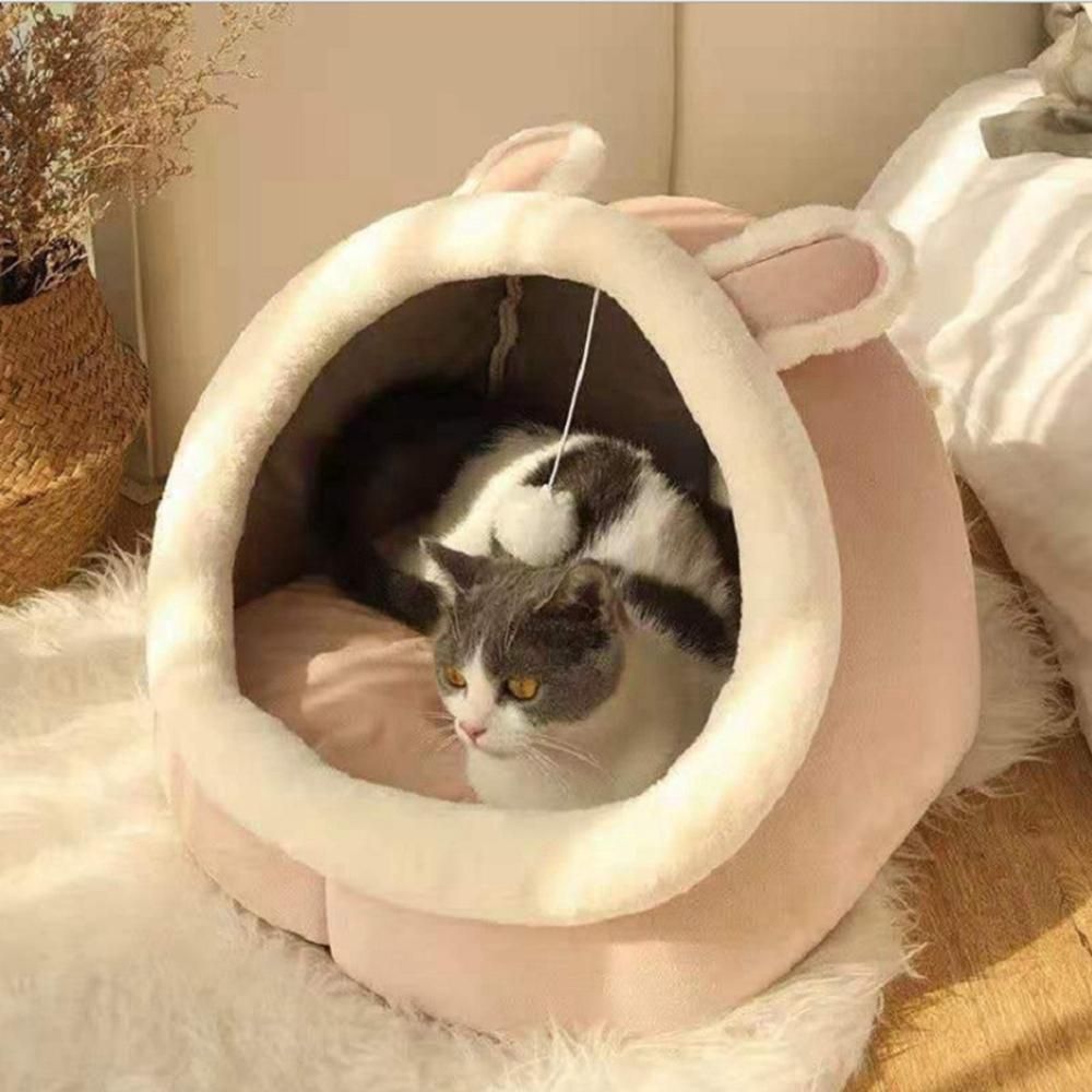 Warm Cats Bed Cute Cats House Kitten Lounger Cushion for