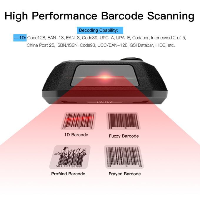 Android 8.1 PDA Handheld POS Terminal 1D Barcode Scanner