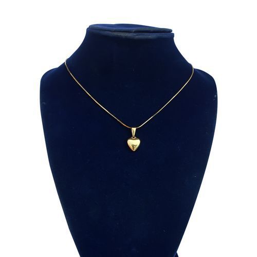 Gold Tiny Necklace With Love Pendant