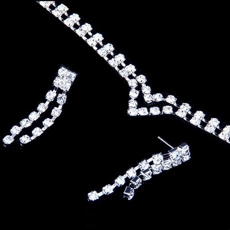 Jewelry Double Lovely Earring Jewellery Set - Silver