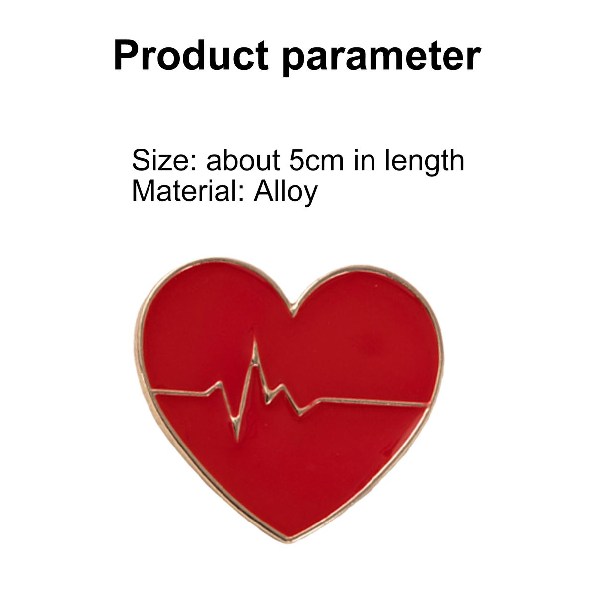 Cartoon Heart Brooch Pin Fashion Women Men Clothes Bags Decoration