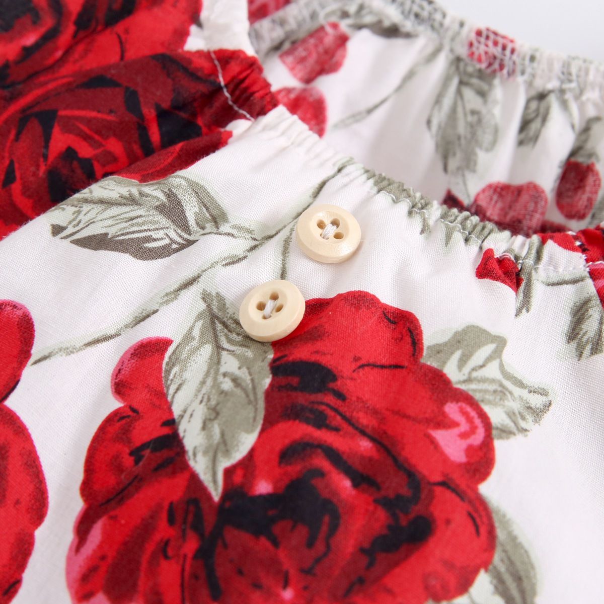Rose Flowers Newborn Baby Girls Bodysuit+Headband Summer New