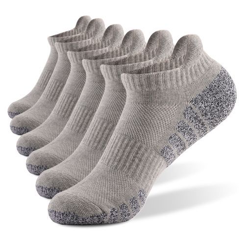 6 Pairs Sports Ankle Socks  Athletic Low-cut Socks Thick-L