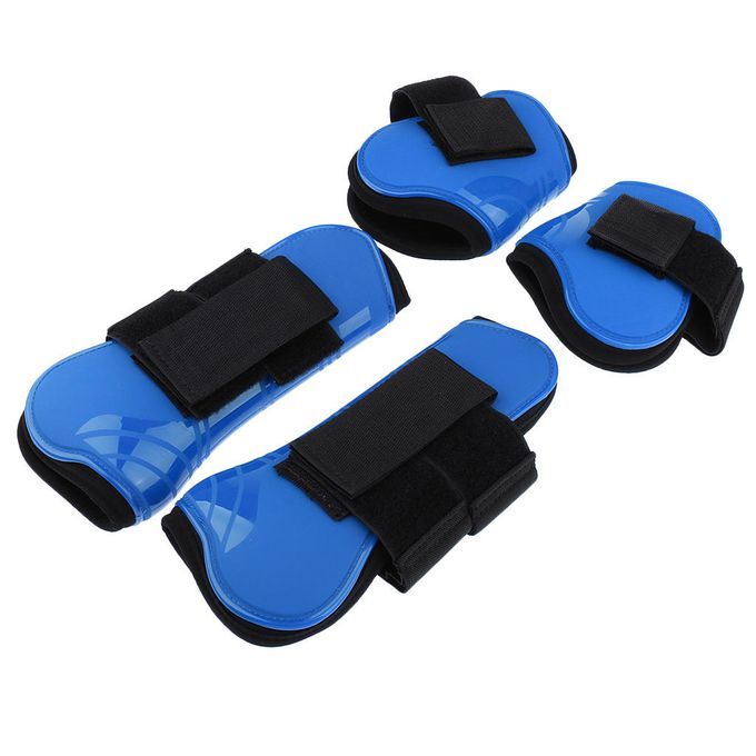 4pcs/set Horse Tendon Fetlock Boots Jumping Horse Front Royal Blue