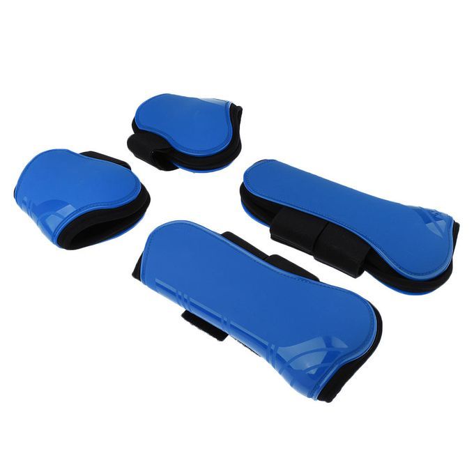 4pcs/set Horse Tendon Fetlock Boots Jumping Horse Front Royal Blue