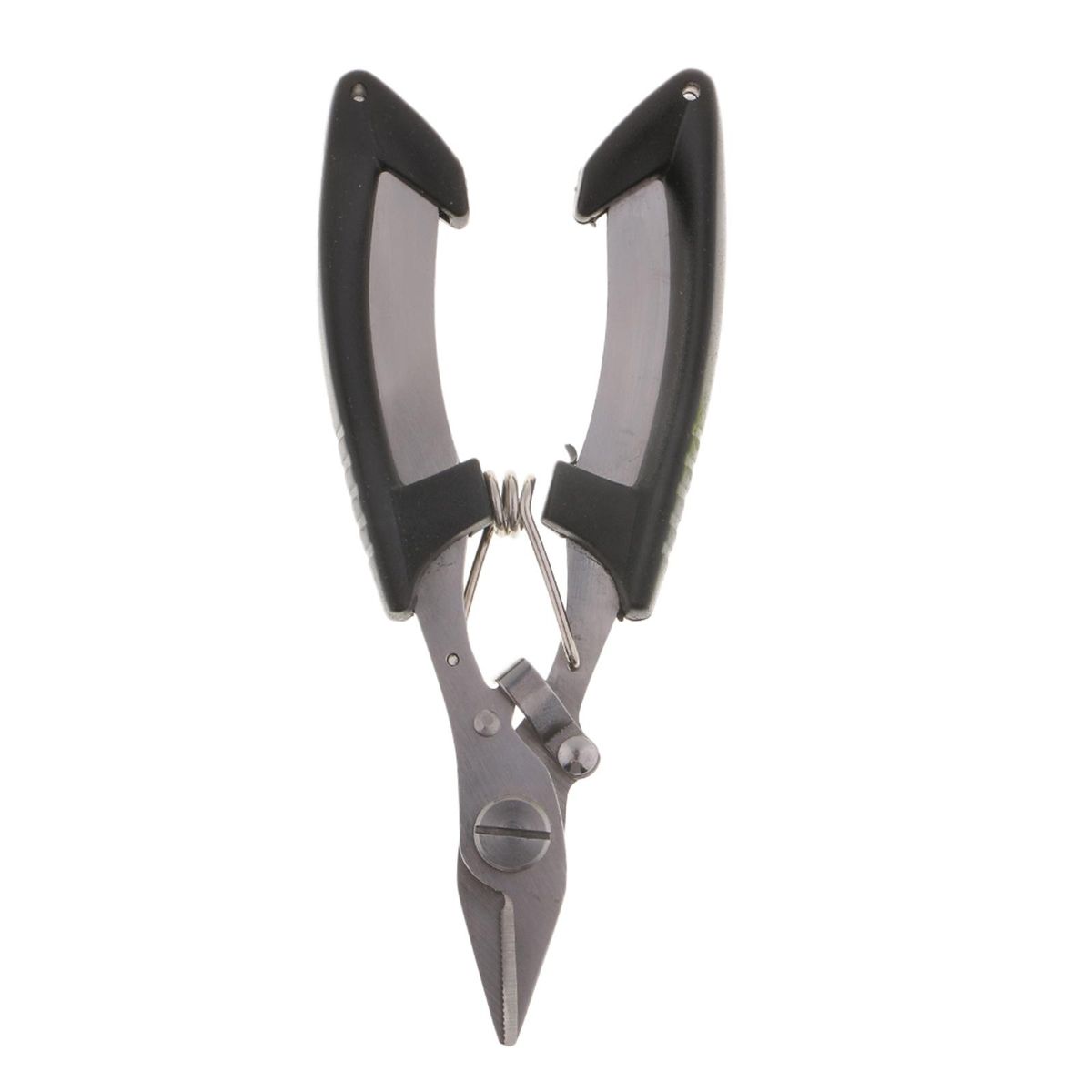 Stainless Steel Fishing Pliers Line Cutter Hook Black