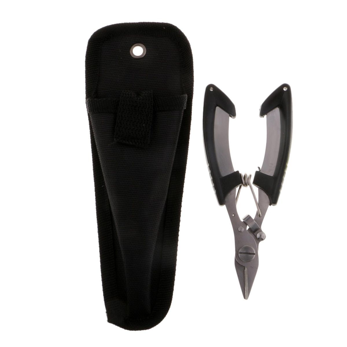 Stainless Steel Fishing Pliers Line Cutter Hook Black