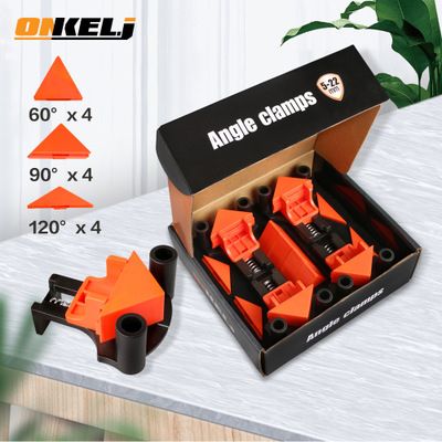 12PCS Corner Clamps Clip Tools Frame Woodworking Tool Set 60/90/120 Degree