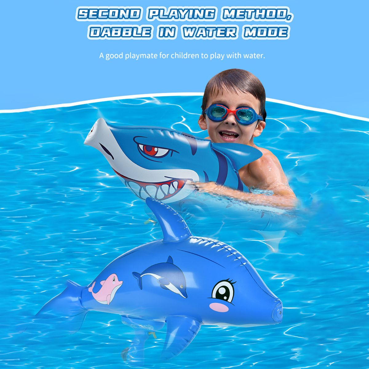 Balloon Water Gun, Foldable Large Inflatable Airship Shaped