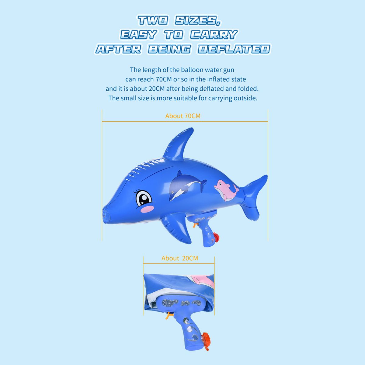 Balloon Water Gun, Foldable Large Inflatable Airship Shaped