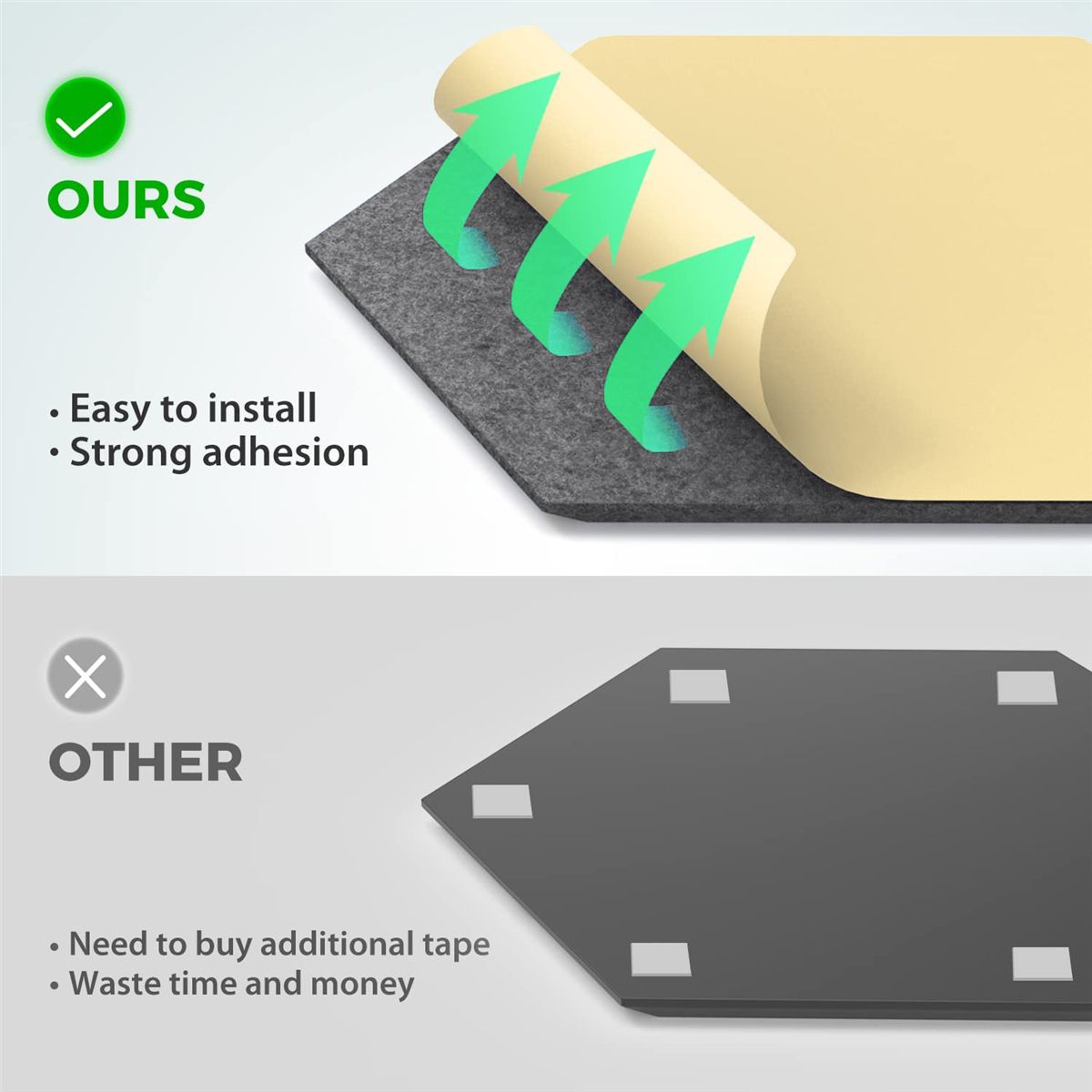 12 Pack Self-Adhesive Y-Lined Acoustic PanelsSound Proof Foam PanelsSound Absorbing Panels for Home & Offices