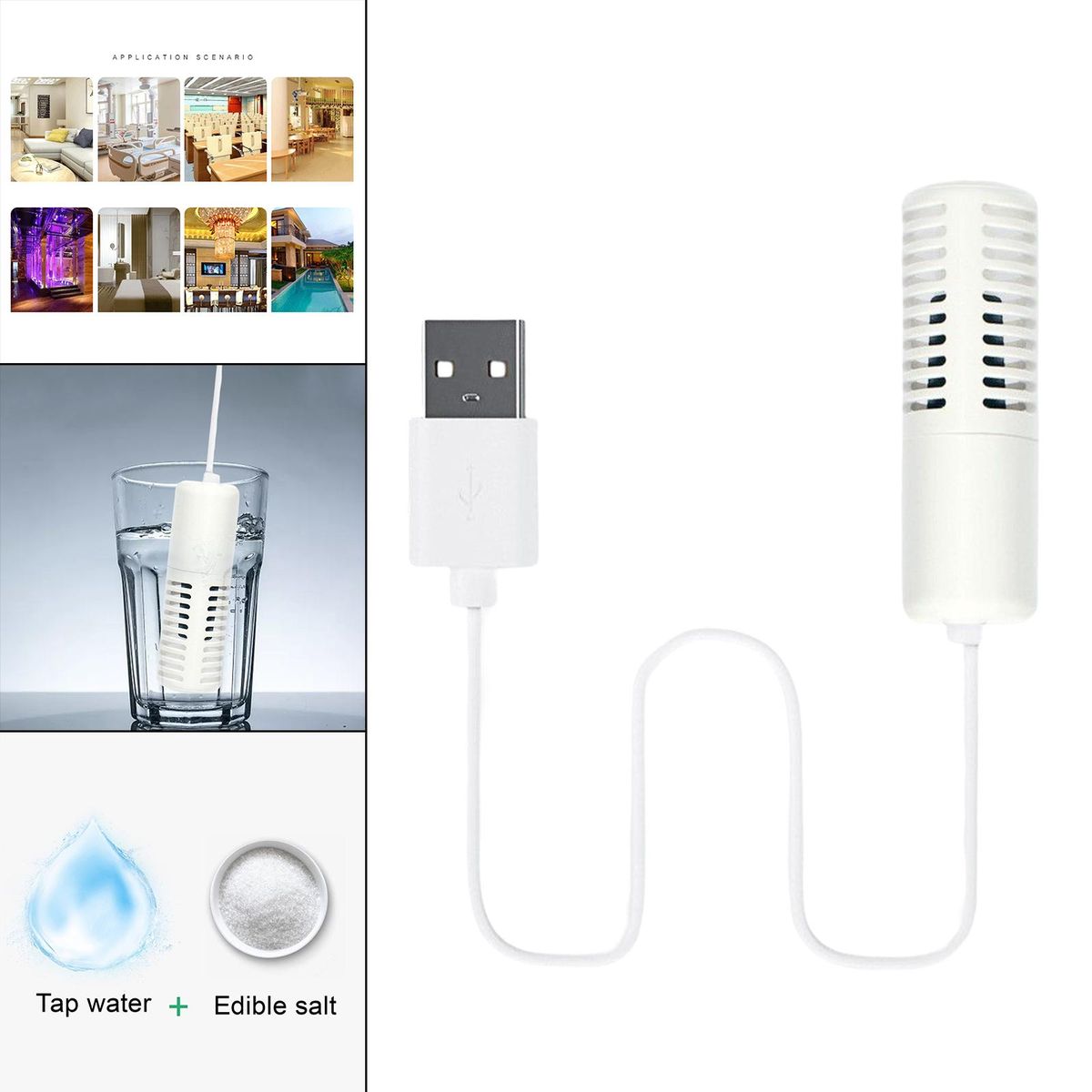 2Pcs DIY Hypochlorous  Water Generator USB Sterilizing