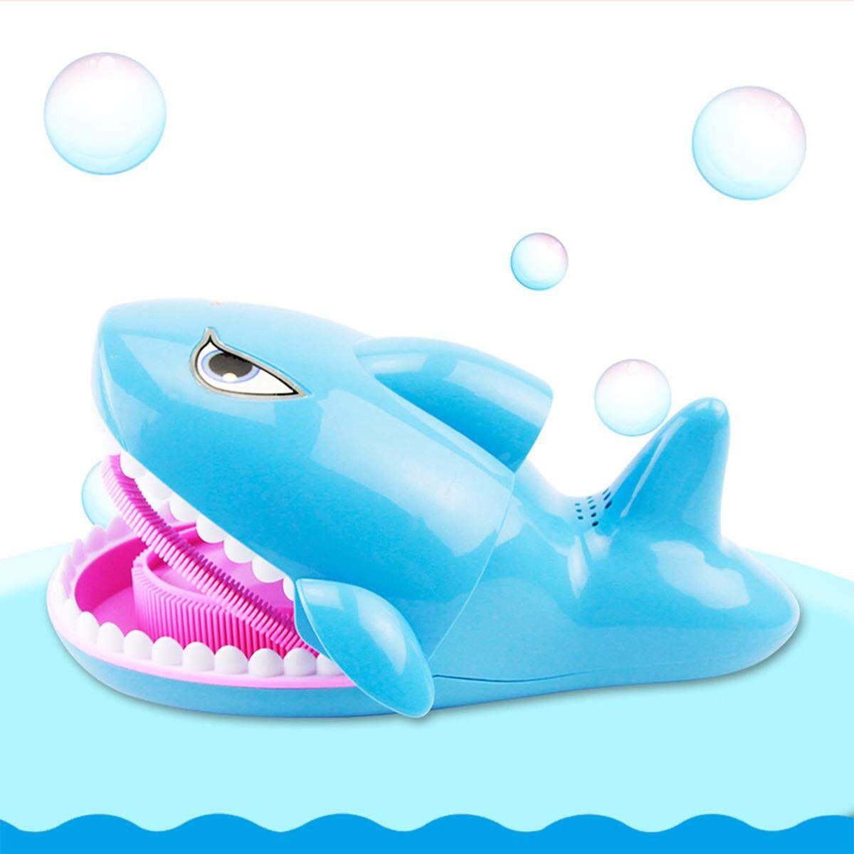 Shark Luminous Automatic Electric Bubble Machine Blower Birthday Party Bubbles Blue (blue)