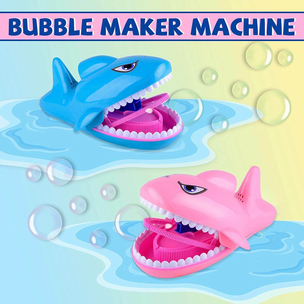Shark Luminous Automatic Electric Bubble Machine Blower Birthday Party Bubbles Blue (blue)