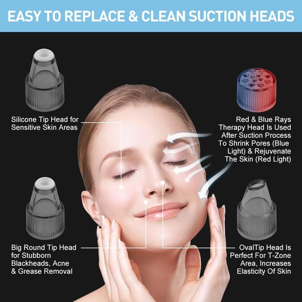 Vacuum Blackhead Remover Vacuum Black Dots Pore Acne Pimple Removal Black Point Vacuum Cleaner Black Dot Blackhead Removal Tool