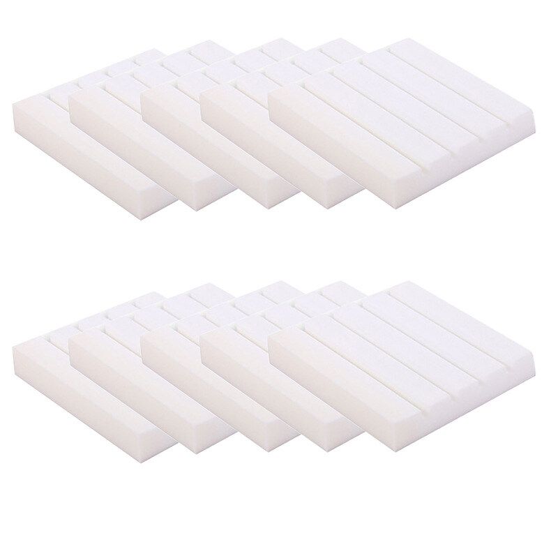 10pcs Wedge Acoustic Foam Cotton Soundproofing Acoustic Foam Tiles Noise Soundproof Sound Treatment Studio Noise Cancellation Soundproofing Sponge Fireproof 25x25x2 Cm White