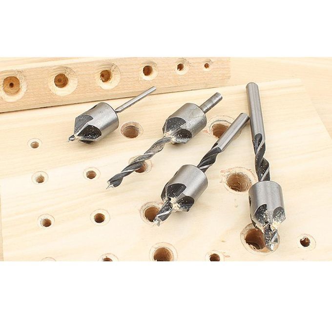 HSS Countersink Drill Bit Set With Chamfer Tool Carpentry Reamer For