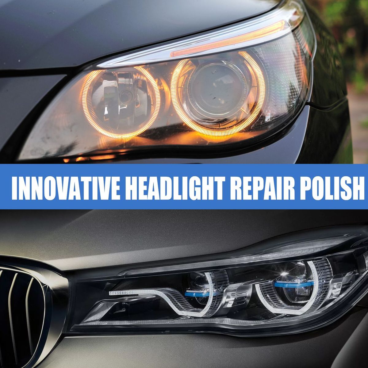 Car Headlight Repair Fluid Polish Cleanser - Restoration Kit