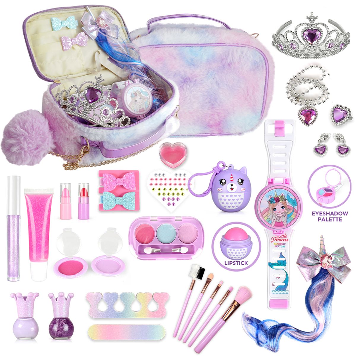 22/29pcs Girls Makeup Kits For Kids Children's Makeup Sets Nontoxic Cosmetics