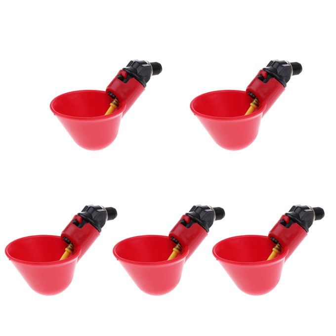 5x Chicken Water Drinker Cups Poultry Drinking Plastic Bowl Automatic