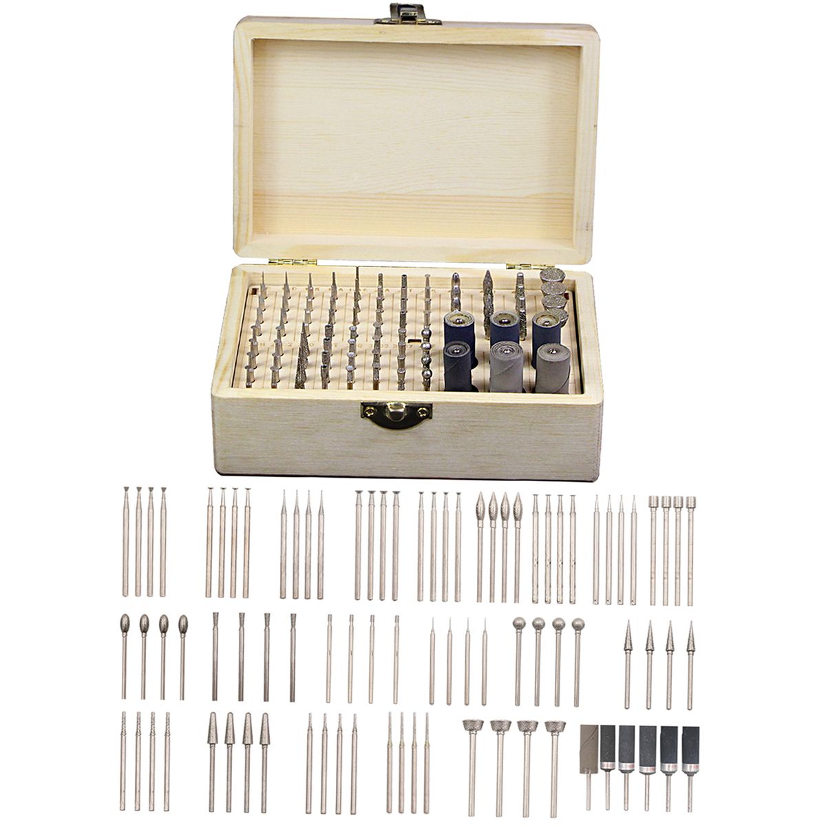 86pcs Rotary Tool Accessories Kit Diamond Burr Bits Drill