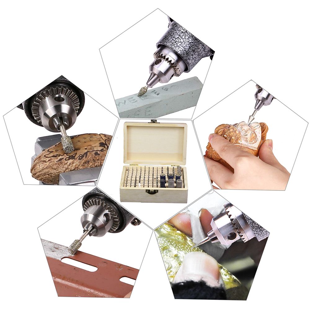86pcs Rotary Tool Accessories Kit Diamond Burr Bits Drill