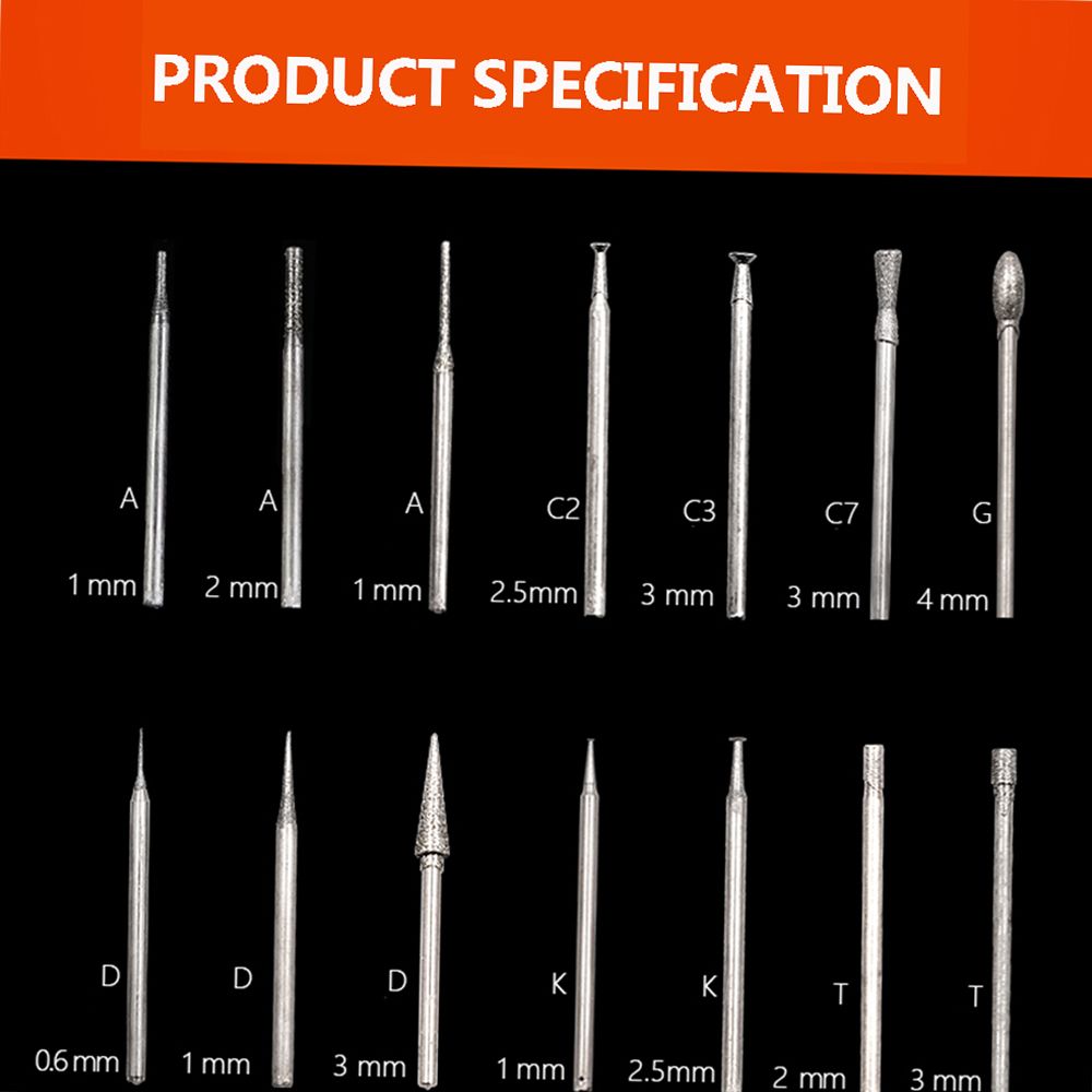 86pcs Rotary Tool Accessories Kit Diamond Burr Bits Drill