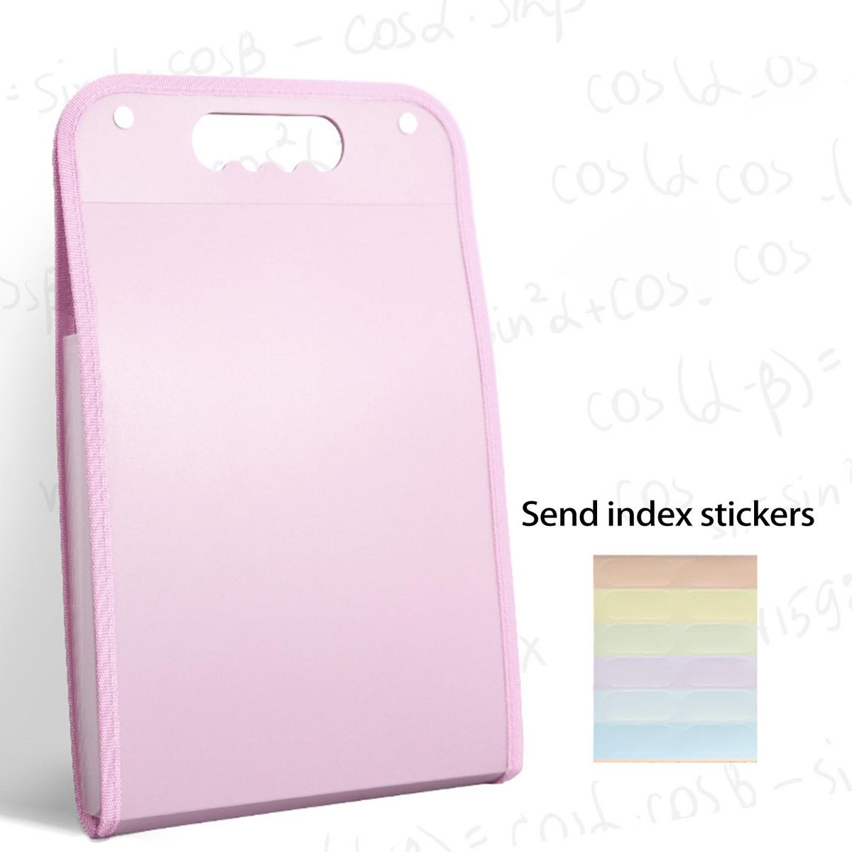 Document Folder File Students Test Paper Accordion File Holder Pink