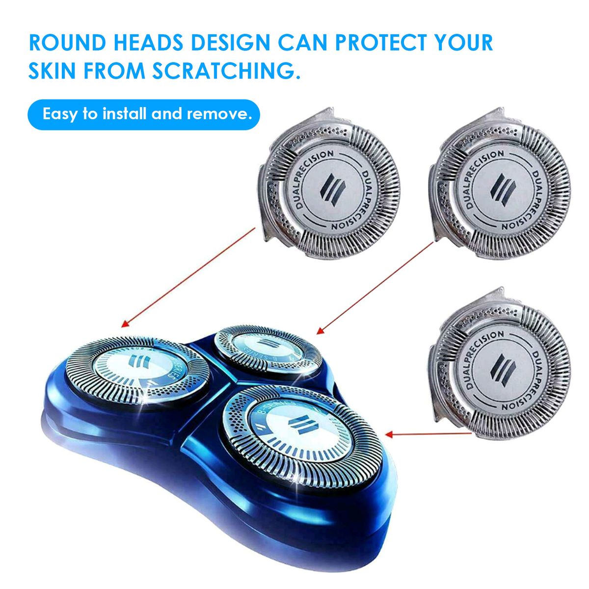 3PCS Replacement Shavers-Blade Replacement For Philips