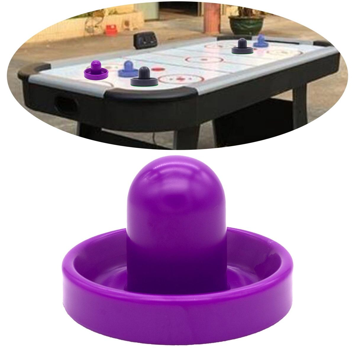 2x Air Hockey Pushers Thicker, Goal Handles Paddles