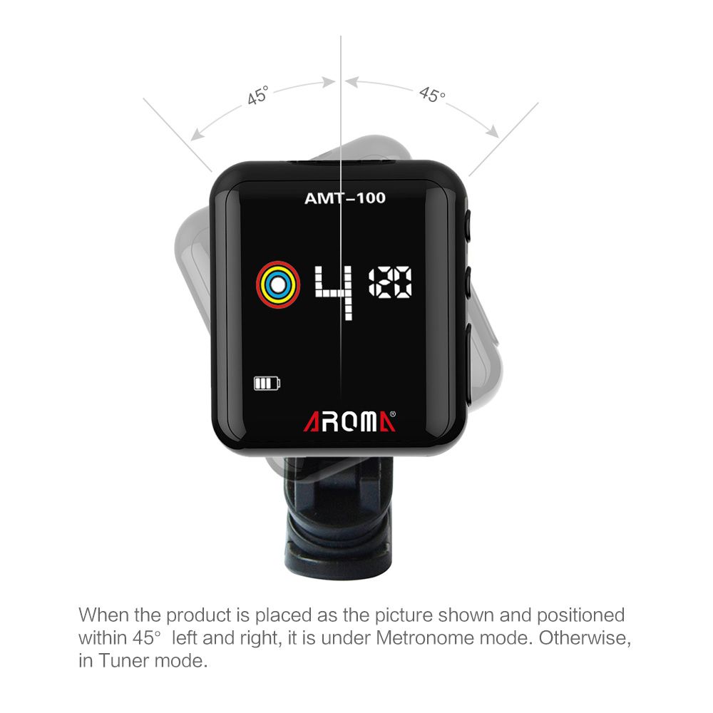 2 In 1 Rechargeable Rotatable Clip-on Electronic Tuner