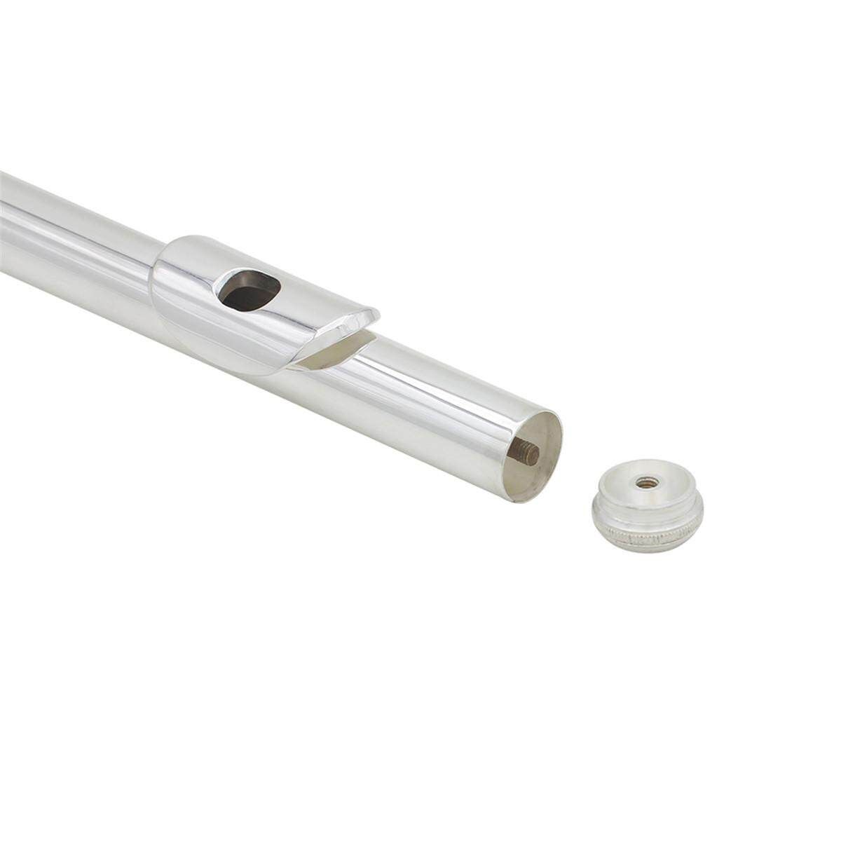 16 Holes Key Flute Cupronickel Plated Silver Woodwind Instrument With Cleaning Cloth Padded Case Silver (silver)