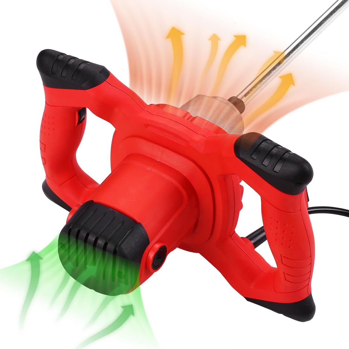 2100W Electric Cement Mixer Stirrer 6-Speed Handheld Concrete Mixer for Mortars Paint Mud Grout 800rpm EU Plug