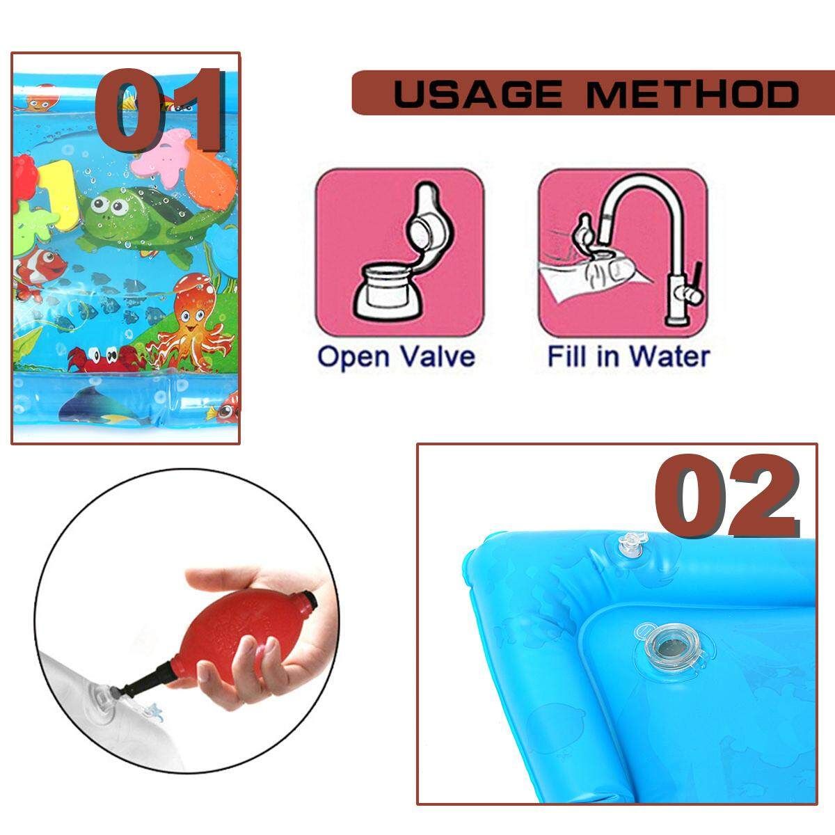 Inflatable Baby Water Mat Novelty Play Center Kids Children Infants Tummy Time