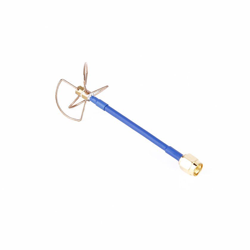 5.8G R  FPV Antenna/ Straight Inner Pin 3-leaf  Lover Shape For Transmitter-blue