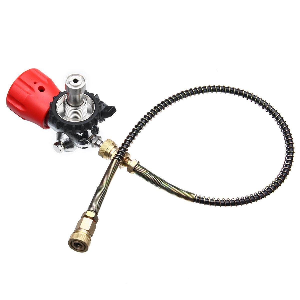 30MPA Stainless Steel Tank Compressed Adapter With Hose For Carbon Fibre Bottles+1.1L 4500PSI Carbon Fiber Breathing Air Cylinder Tank For Diving Scuba