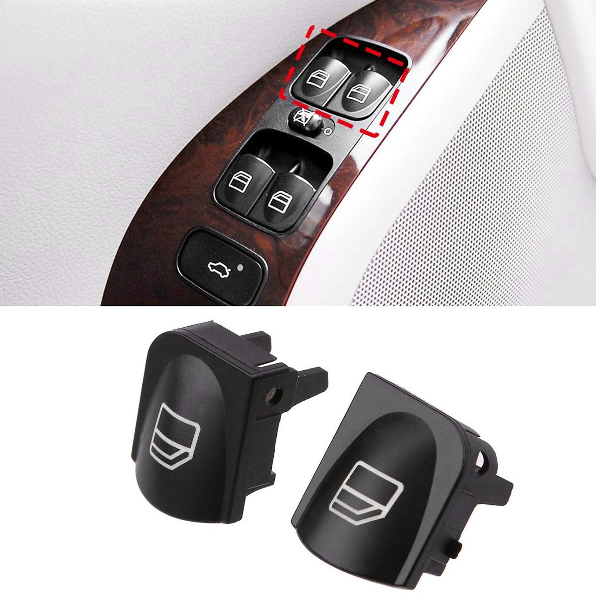 Window Switch Button Covers For Mercedes Benz W203 W208 C