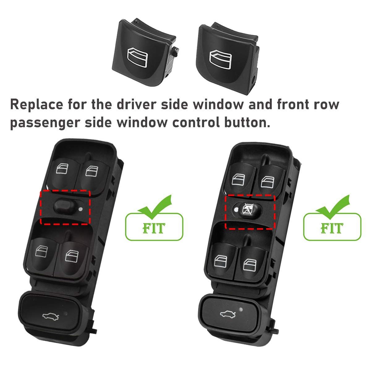 Window Switch Button Covers For Mercedes Benz W203 W208 C