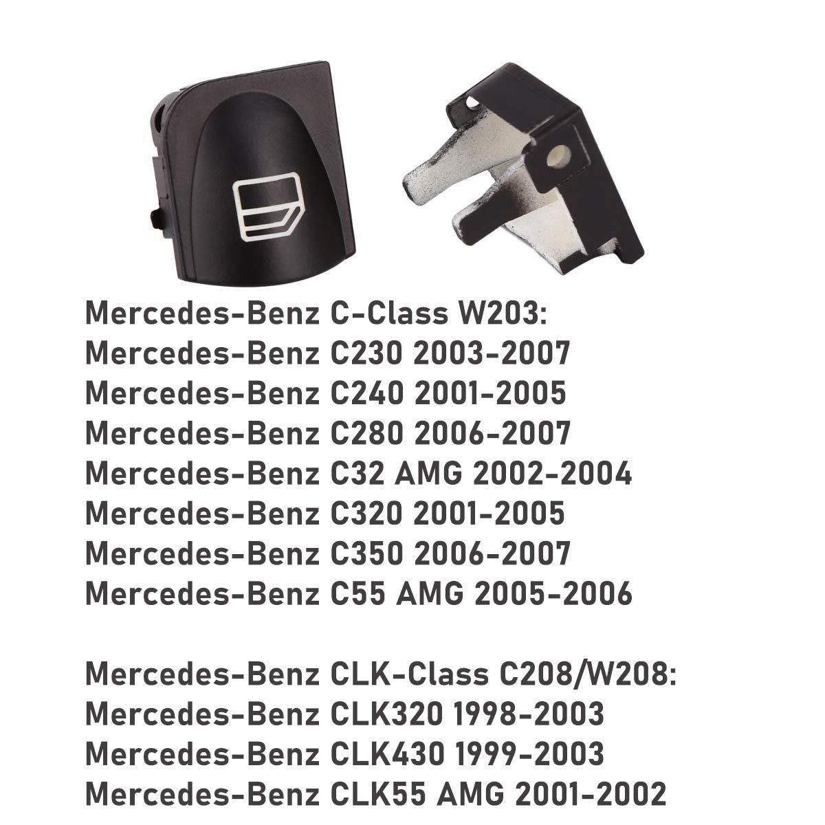 Window Switch Button Covers For Mercedes Benz W203 W208 C