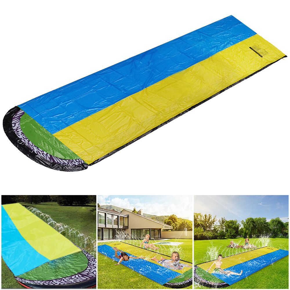 15.75FT Inflatable Water Slide Double Racer Pool Kids Summer Backyard Outdoor